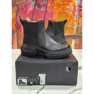 Sorel ONA Ave Chelsea Boot Waterproof Black Size 7 Women's New in Box